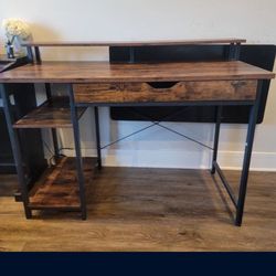 Modern industrial-style computer desk 