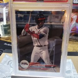 2018 Pro Debut Ronald Acuna White Jersey PSA 10