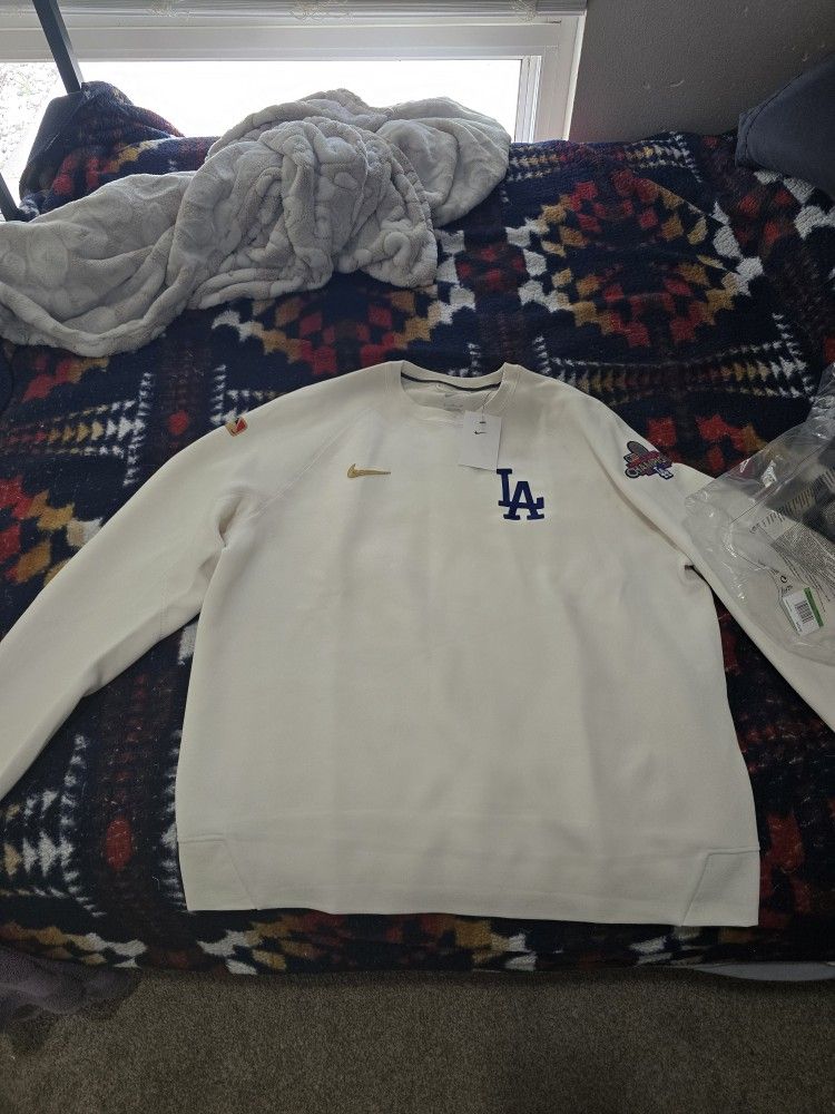 Dodgers Championship Nike Crew Neck Sweatshirt. Limited