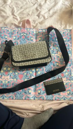 Grey and Black Guess Shoulder Bag