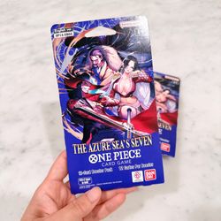 One Piece OP-14 Azure Sea’s Seven Booster Packs Card Game 12-Card Sealed Sleeved Pack Trading Card Bandai Namco Birthday Gift 