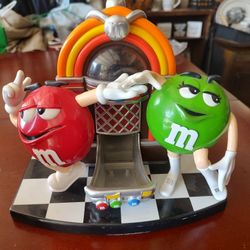 Mars Inc M&M's Candy Dispenser Jukebox Red And Green M&M