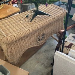Wicker Console Table