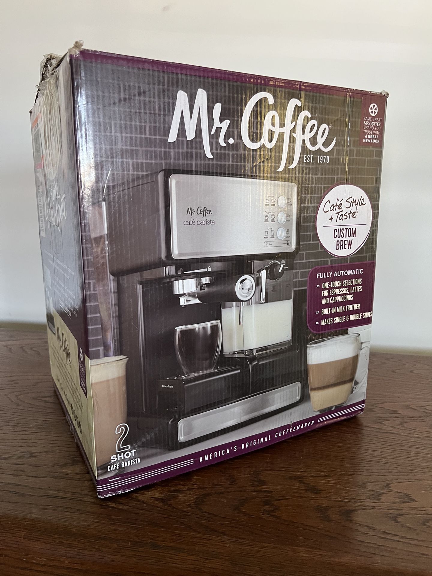 Mr. Coffee Espresso & Cappuccino Machine Programmable Coffee Maker with Automatic Milk Frother
