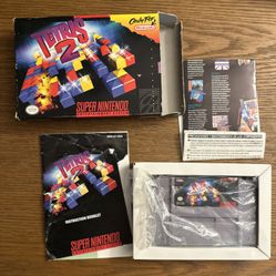 Tetris 2 Super Nintendo Entertainment System SNES 1994 W/ Box And Manual