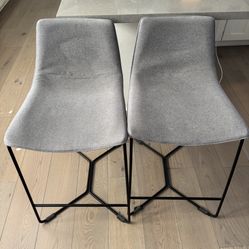 West Elm Slope Upholstered Bar Stool