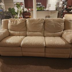 REDUCED BY $125!! Leather SOFA with TWO Reclining Ends!