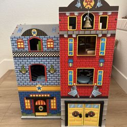 Wooden Fire House- Play House
