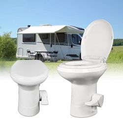 20" Portable RV /  BOAT Toilet With Pedal Flush, High Profile lightweight toilet - White-LOW BALLERS WILL BE IGNORED 
