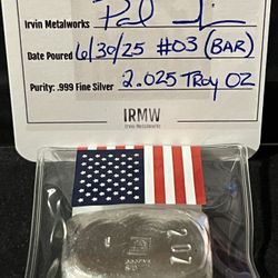 2 oz .999 Silver Art Bar – Founders Forge #03