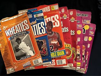 (8) Sports Memorabilia Cereal Boxes-Solid Condition
