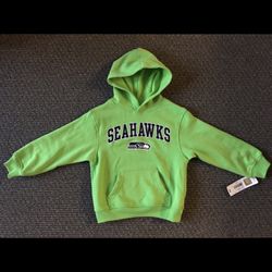 NEW NFL Official Seattle Seahawks Football Team Kids Children Fleece Hoodie Jacket Coat Size L / 7-8