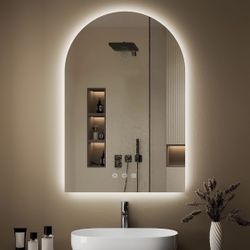 24”x36” LED bathroom Mirror arched Backlit Mirror 