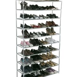 10 Tier Mobile Shoe Rack