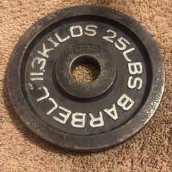 Single 25 lb Cap Barbell 2” Olympic Weight Plate 