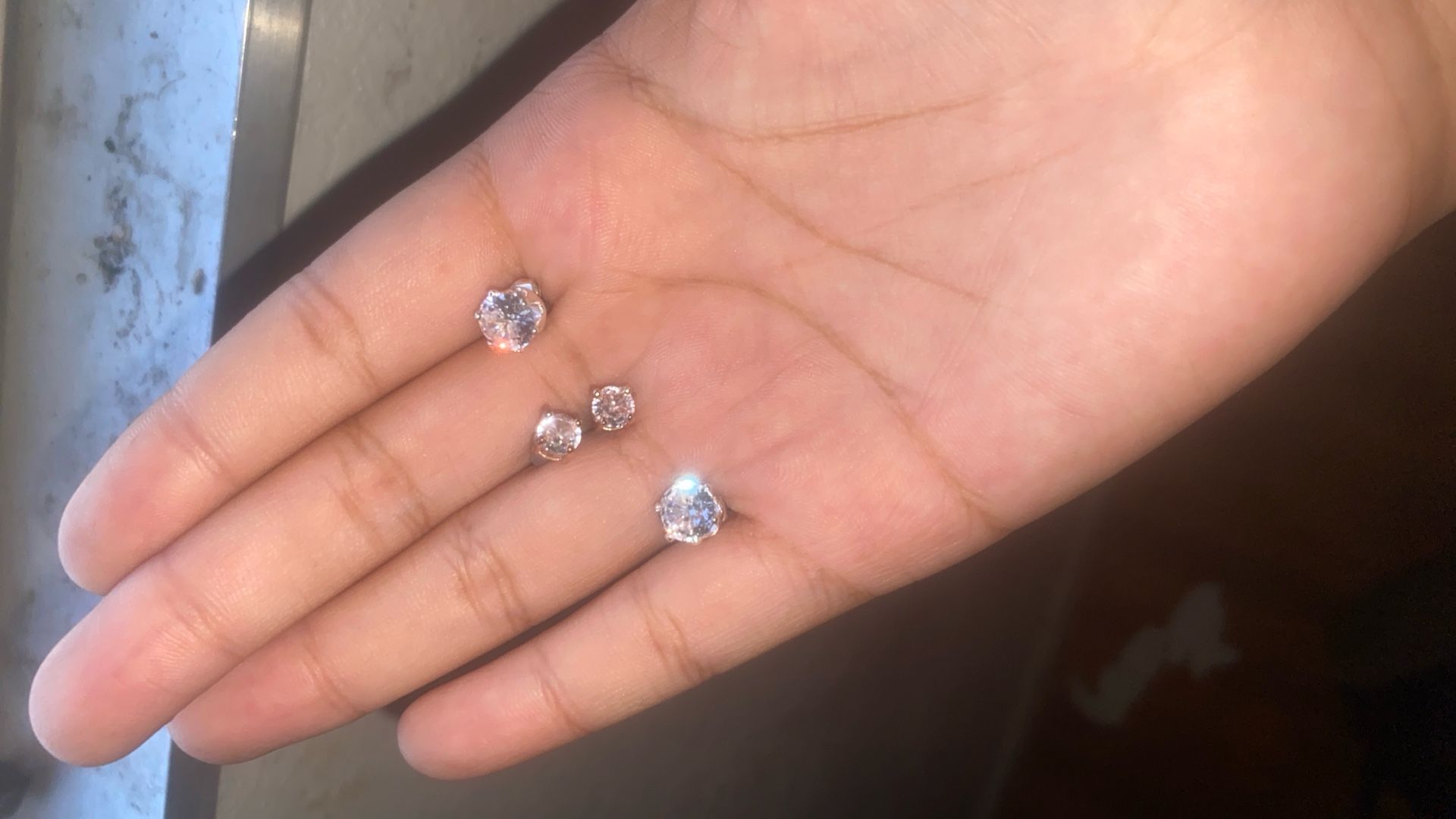 Silver Earrings And Gold