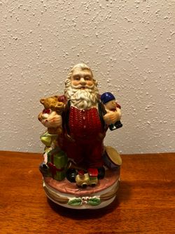 Porcelain Santa Christmas Box