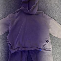 A.R.C. Sports Brown Washed Sweatsuit Sweatpants And Sweatshirt Size Large