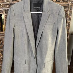 BANANA REPUBLIC Lined Gray 1 Button Closure Jacket~Size 8