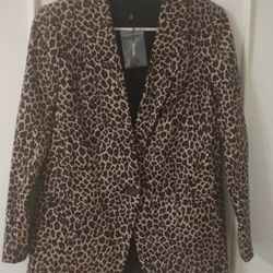 Express Leopard Print Blazer