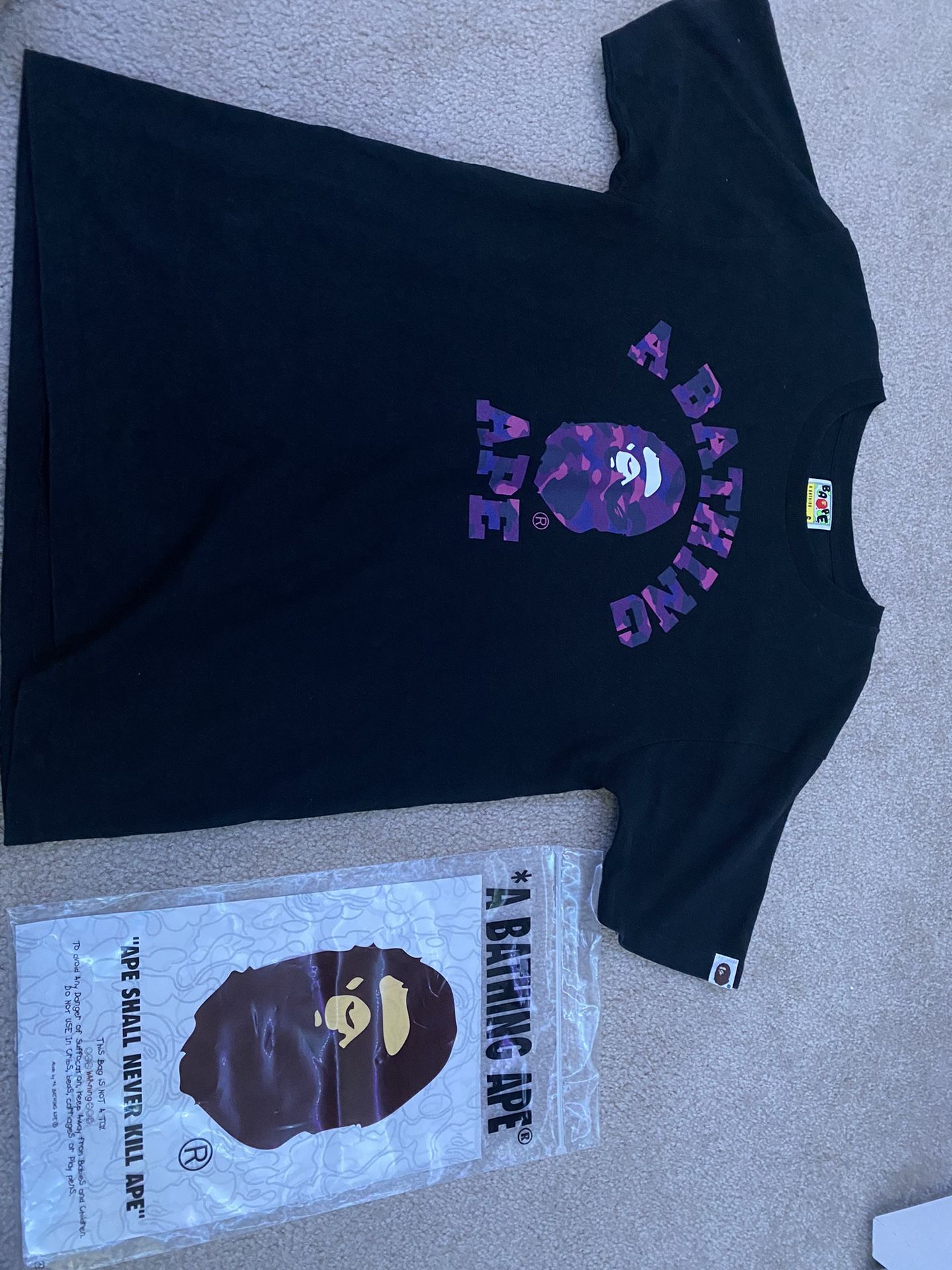 A Bathing Ape Purple Camo T Shirt