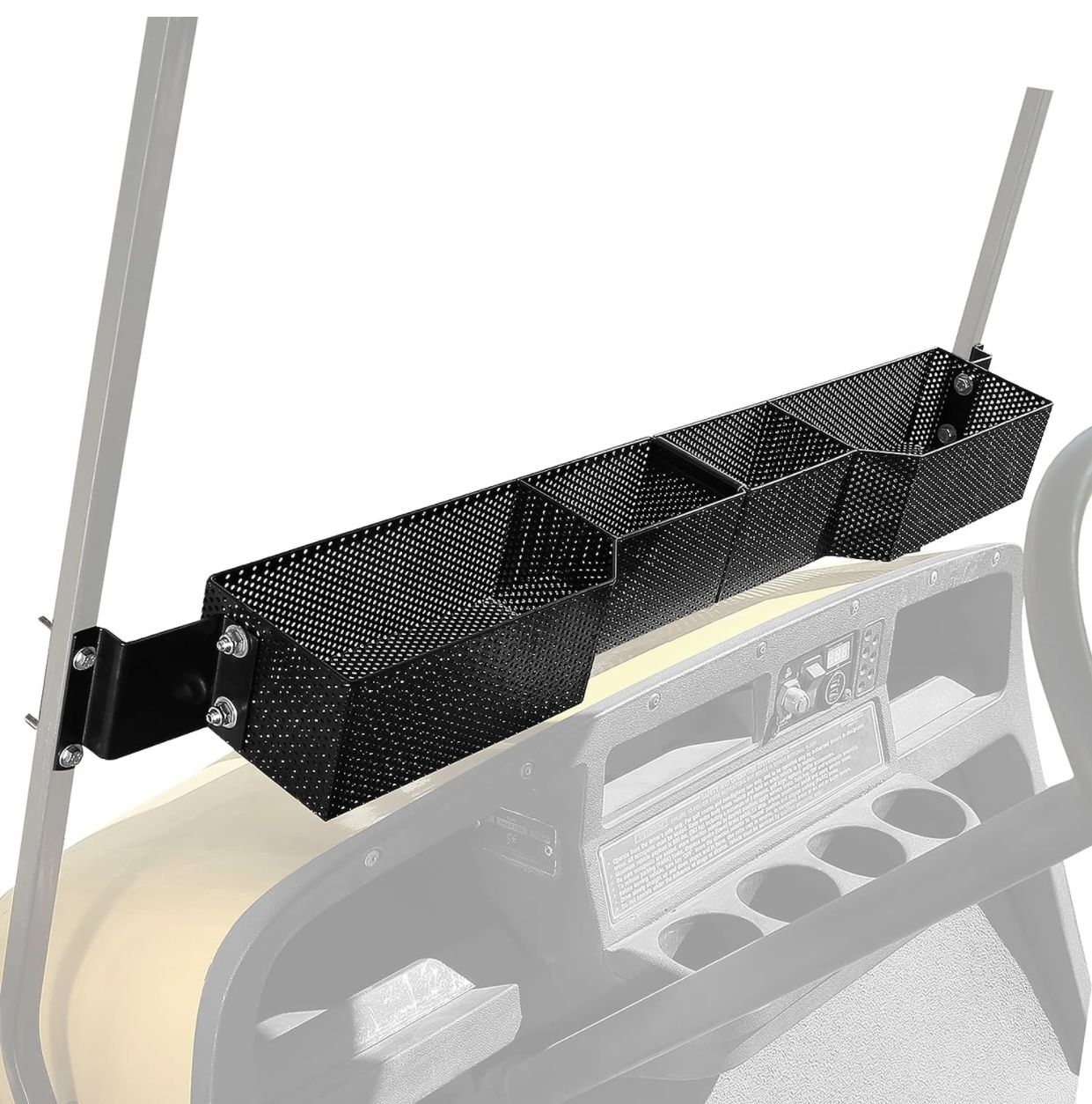 10L0L Golf Cart Front Inner Basket for EZGO TXT & RXV, Dash Storage Box Metal Mesh Tray Organizer