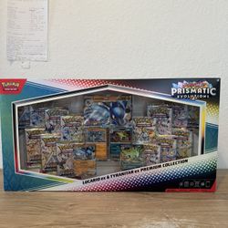Pokémon Prismatic Evolutions - Lucario Ex & Tyranitar Ex Premium Collection