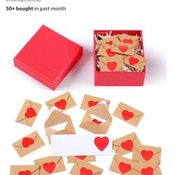 Cute Mini Blank Love Notes & Envelopes 60 Sets