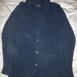 LL Bean Men's Signature Cotton Fisherman Sweater, Shawl-Collar Cardigan