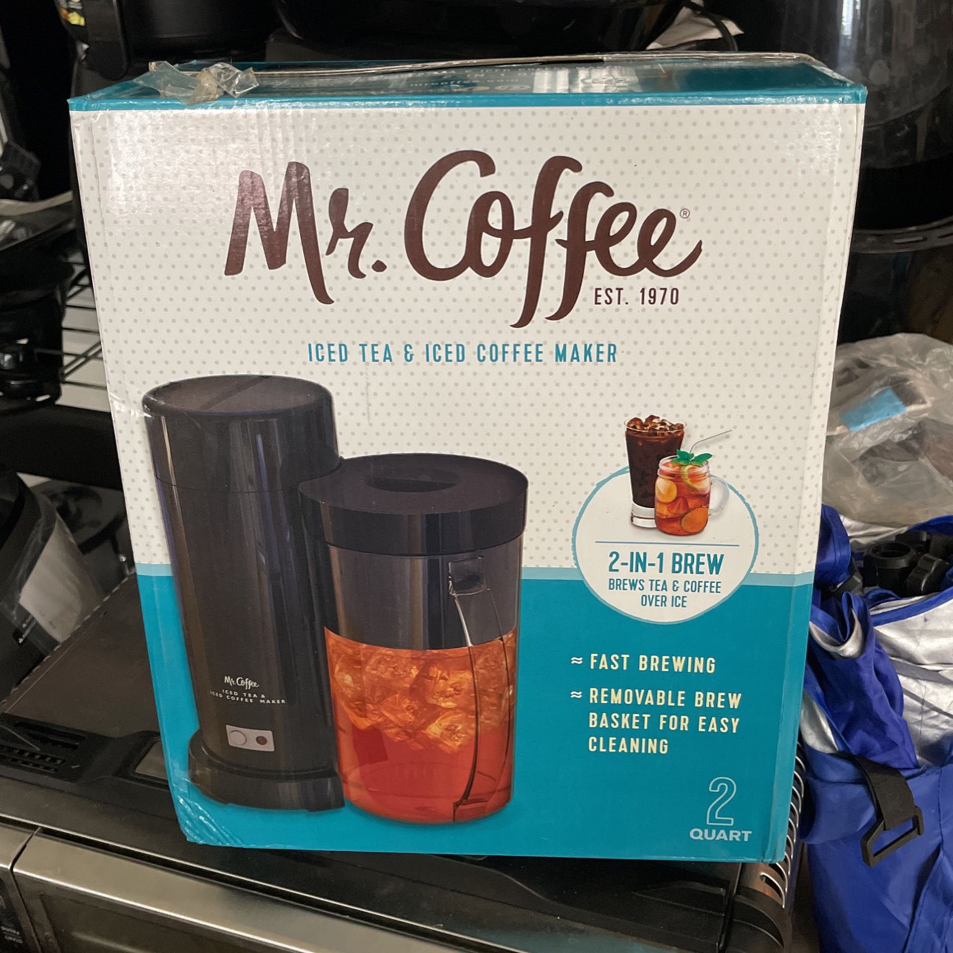 Mr. Coffee 2-Quart Iced Tea & Iced Coffee Maker, Black: Home & Kitchen 