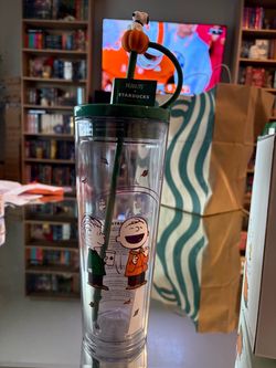 NEW Starbucks x Peanuts Snoopy Pumpkin 24oz Cup