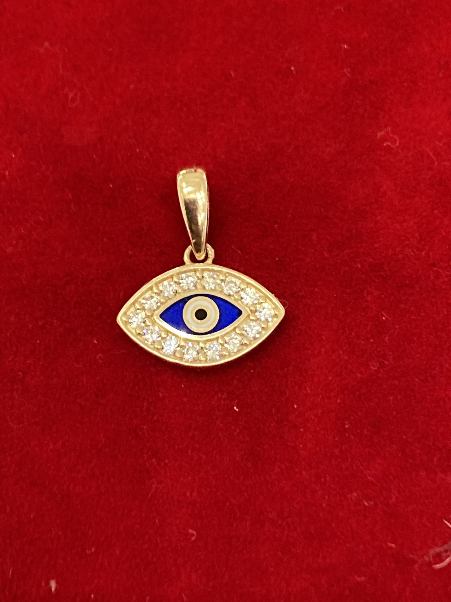 14K Real Gold ‘Eye’ Pendant