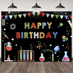 7x5 Chemical Science Birthday Backdrop 
