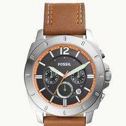 Fossil Mens Sports Watch Orange 