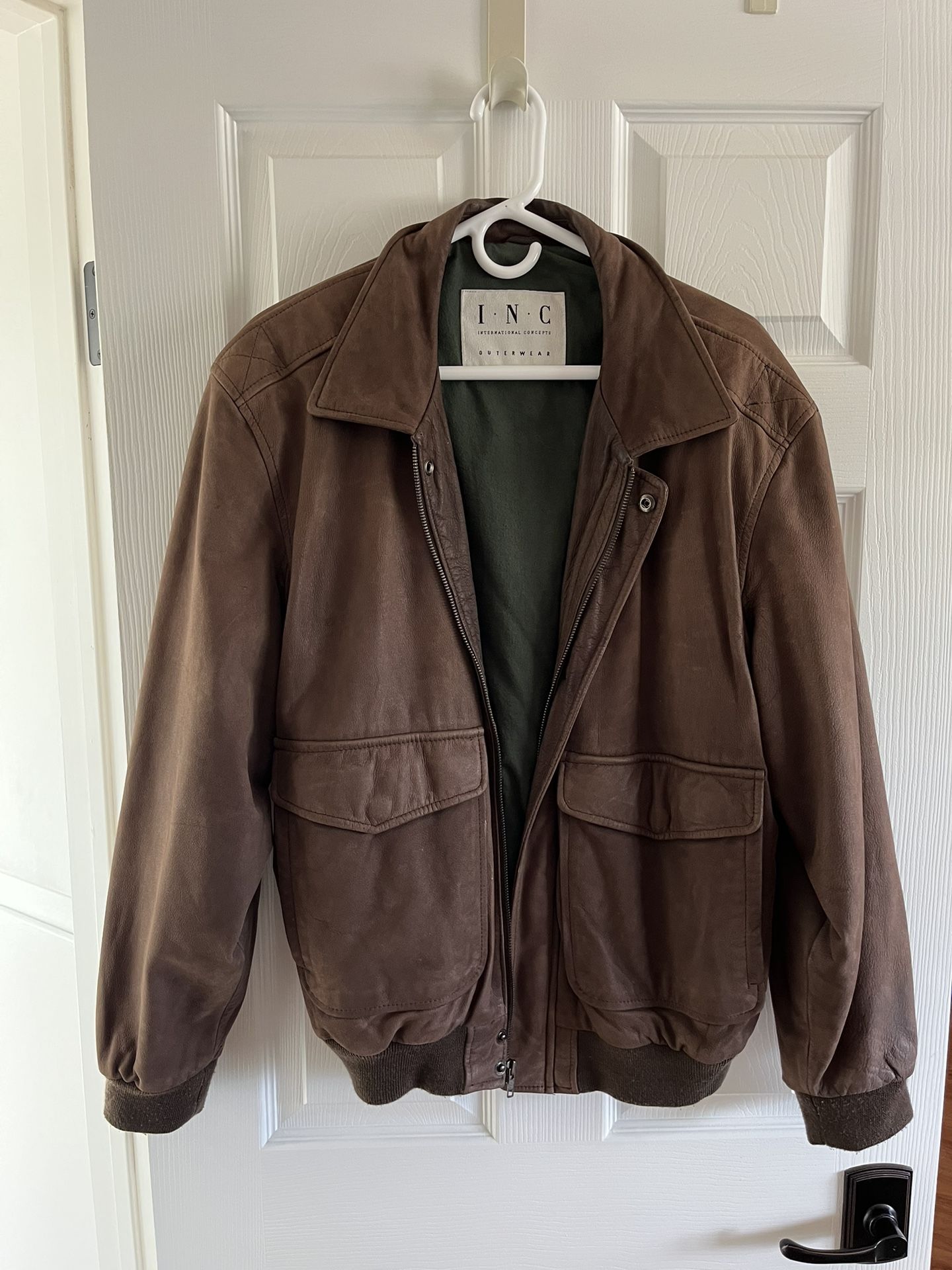 Moving Need To Sale Men’s INC Leather Jacket, In good condition, Large