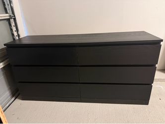 IKEA Black 6 Drawer Dresser