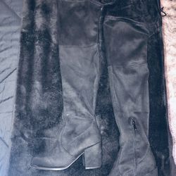 Thigh High Heeled Boots Size 5 Women 