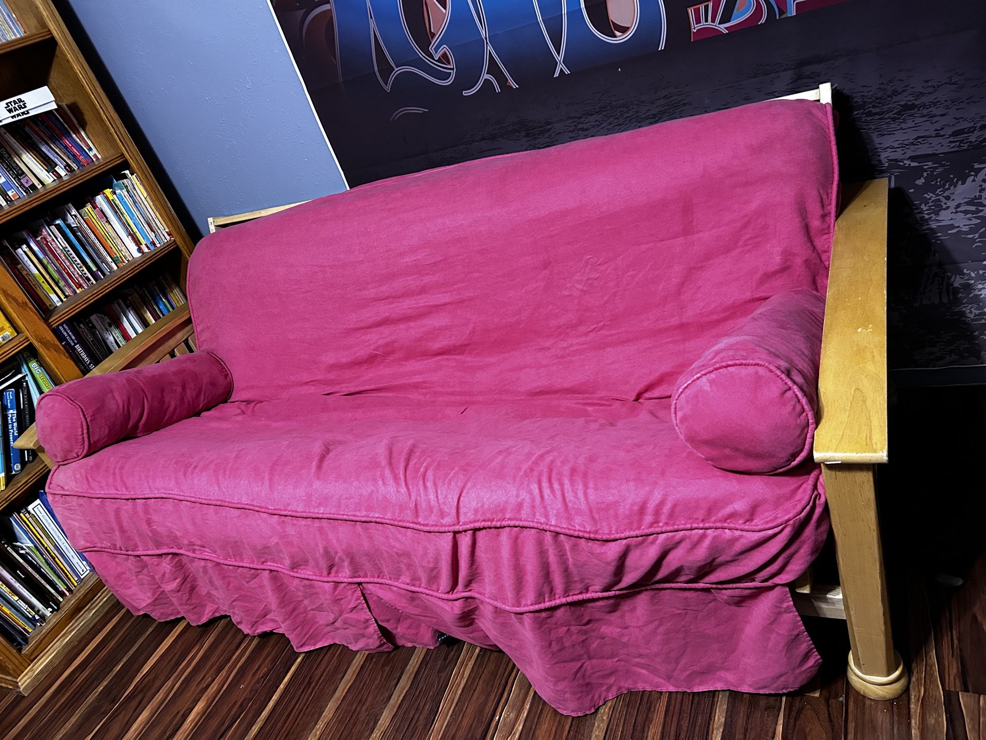 Wooden Futon Frame, And Mattress