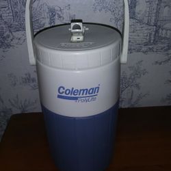 Water Cooler Coleman Polylite 8 Cup  Blue Beverage Cooler  #5590 - Clean