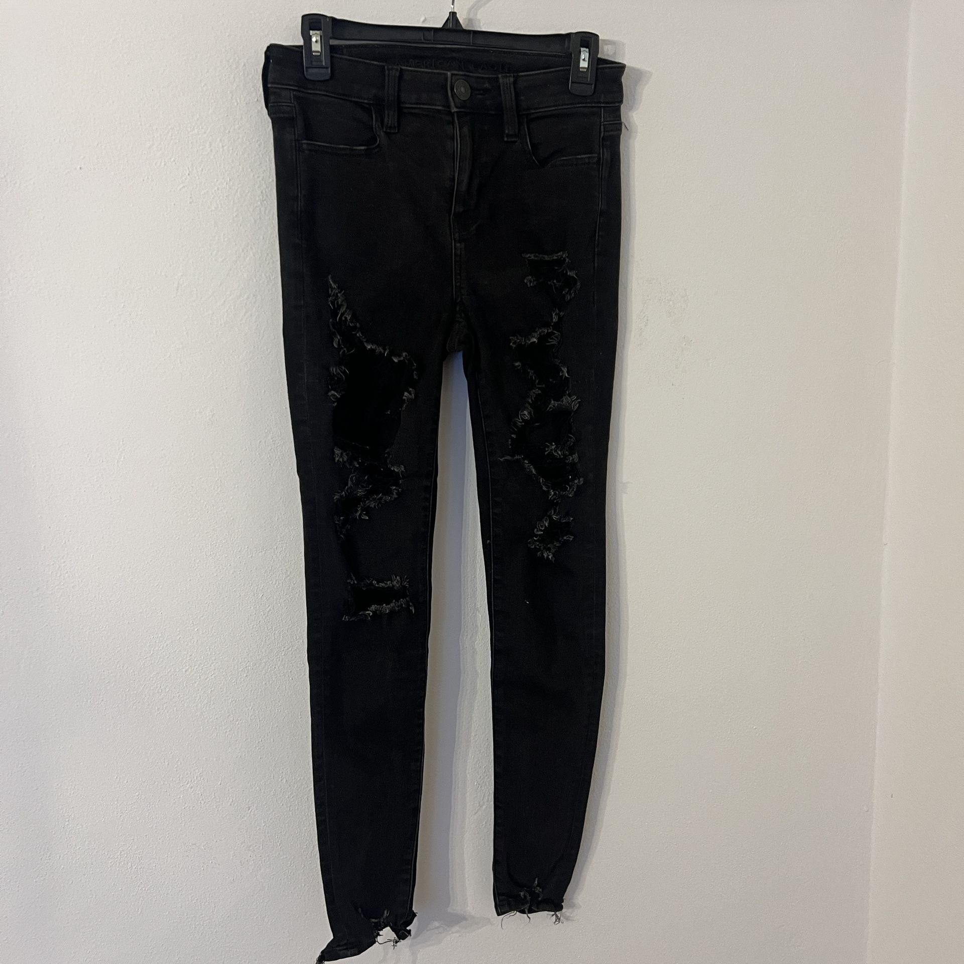 American Eagle Ne(x)t Level Stretch Black Denim Jeans size 4