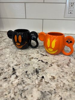 Disney Mickey Mouse Halloween Mugs Set of 2