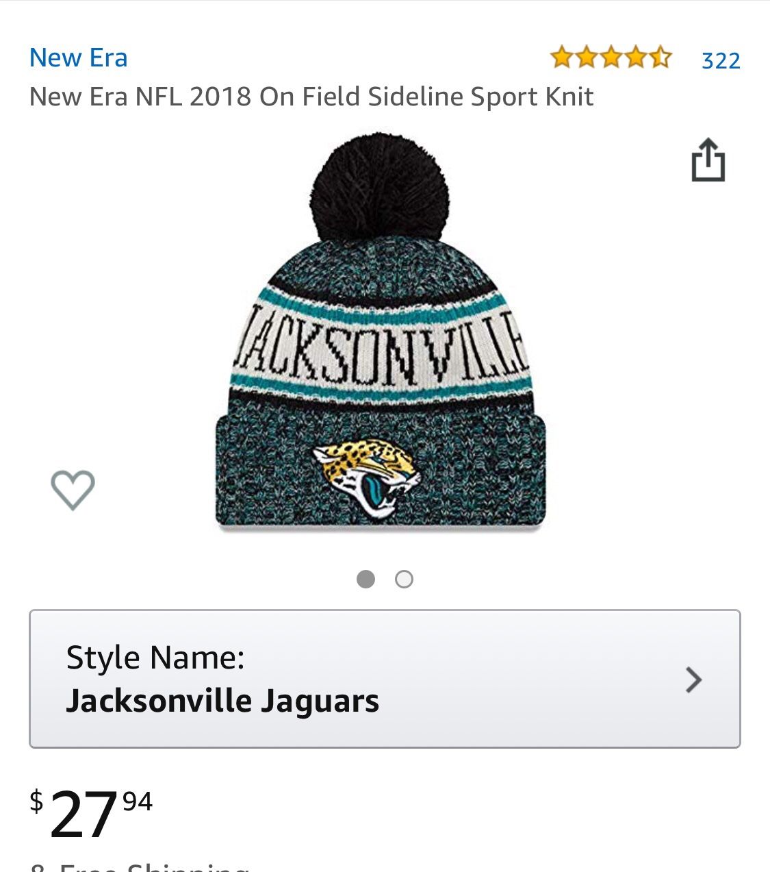 NFL Jacksonville Jaguars Beanie