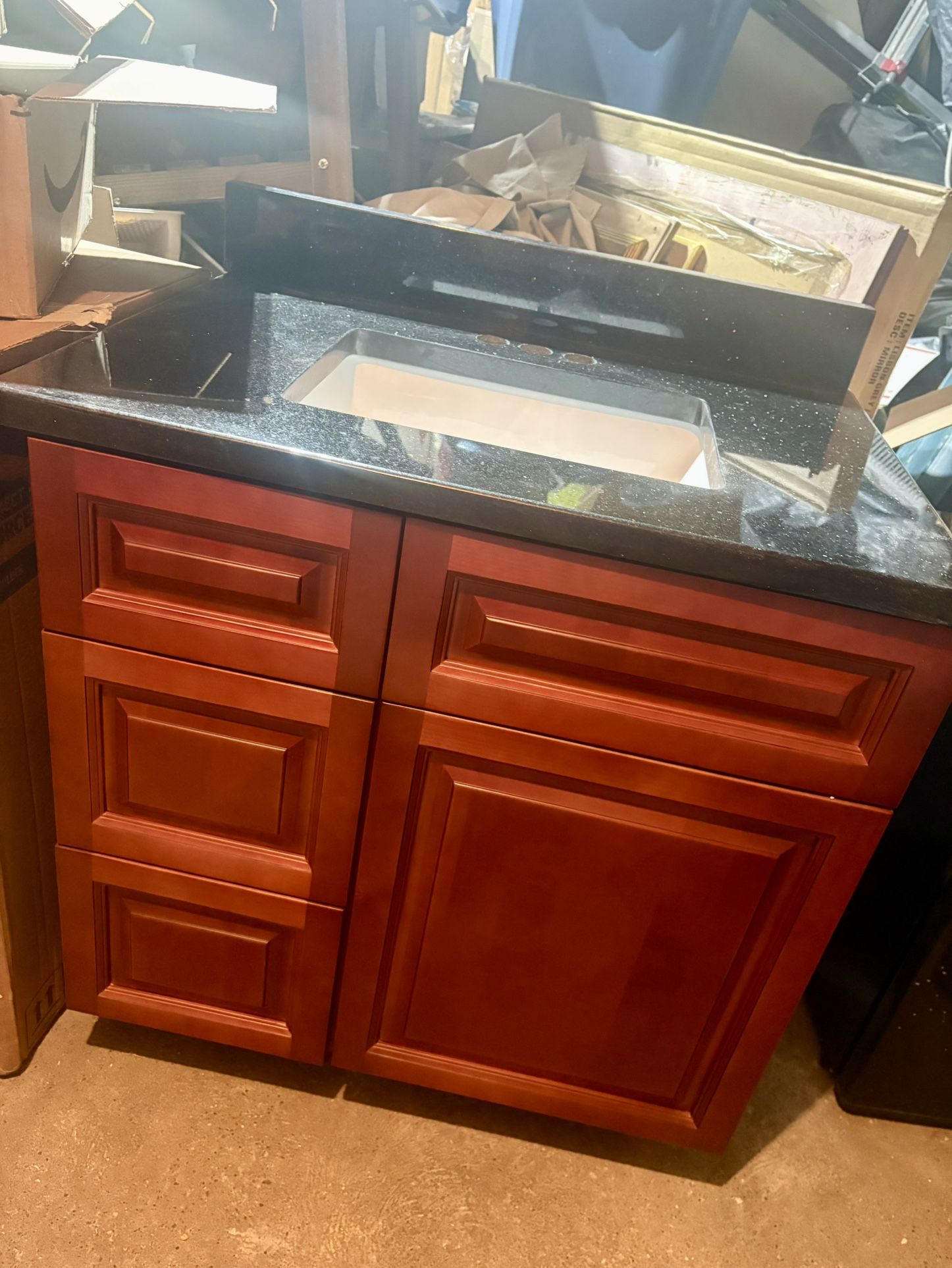 bathroom vanity 31inch cabinet with sink and granite top
