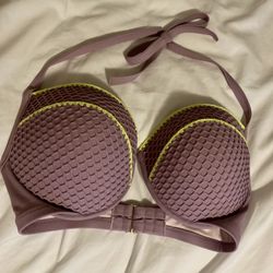 Purple And Neon Green Swim Top