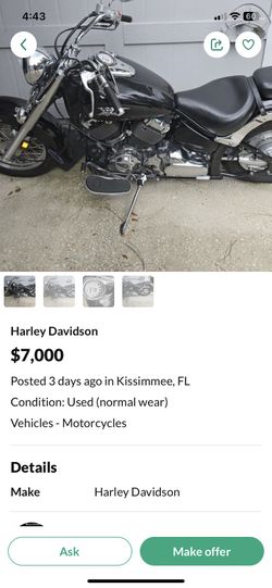 Scammer!!!! Trying To Pass A Yamaha V Star As A Harley