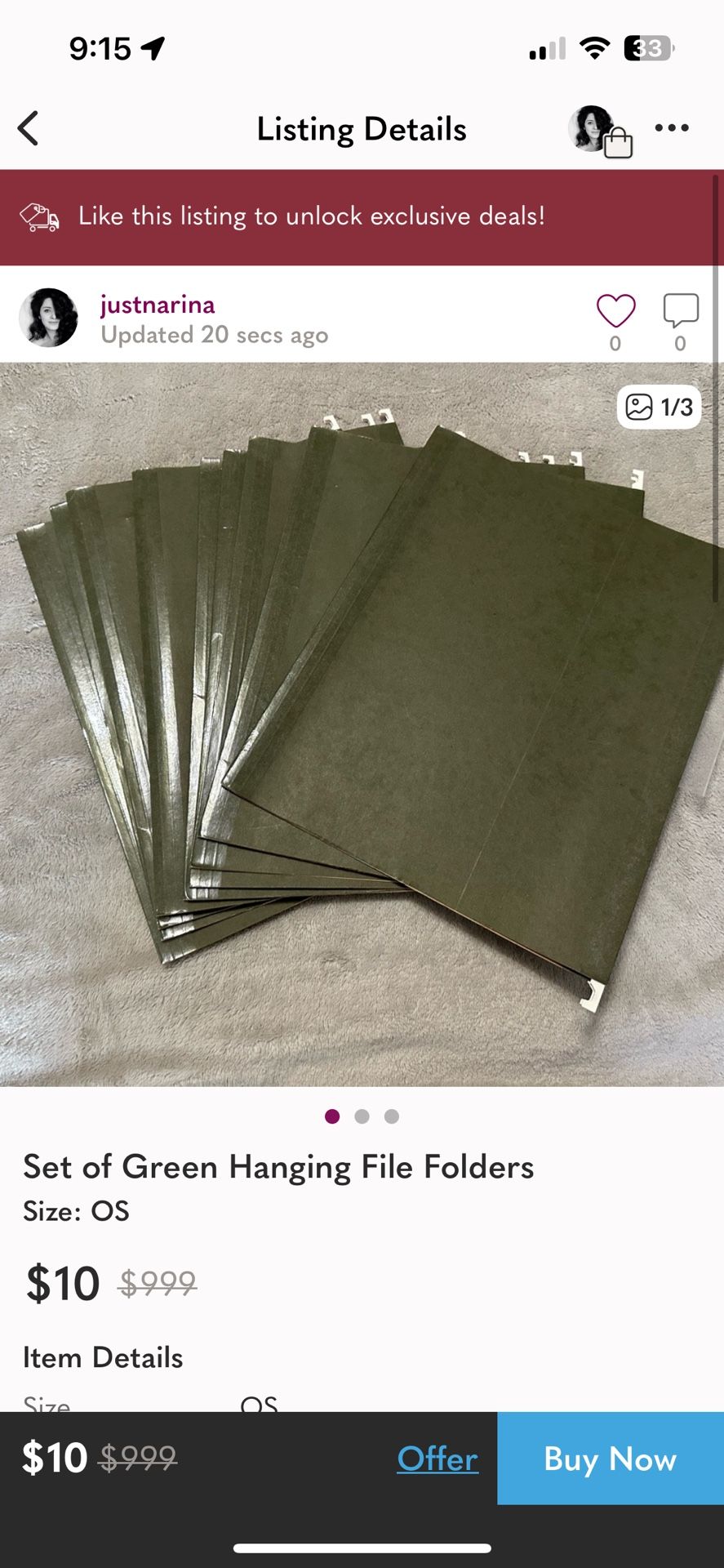 20ct Hanging File Folders