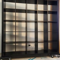 IKEA Expedit, Brwn/Blk, Bookshelf, (Approx. 72"x72") $150 OBO (with Desk Attachment)