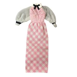Vintage 1970 Quick Curl Barbie #4220 Pink Gingham Dress