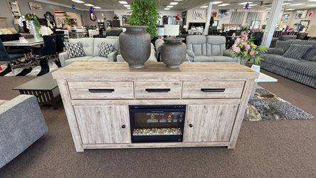 TV STAND AND FIREPLACE