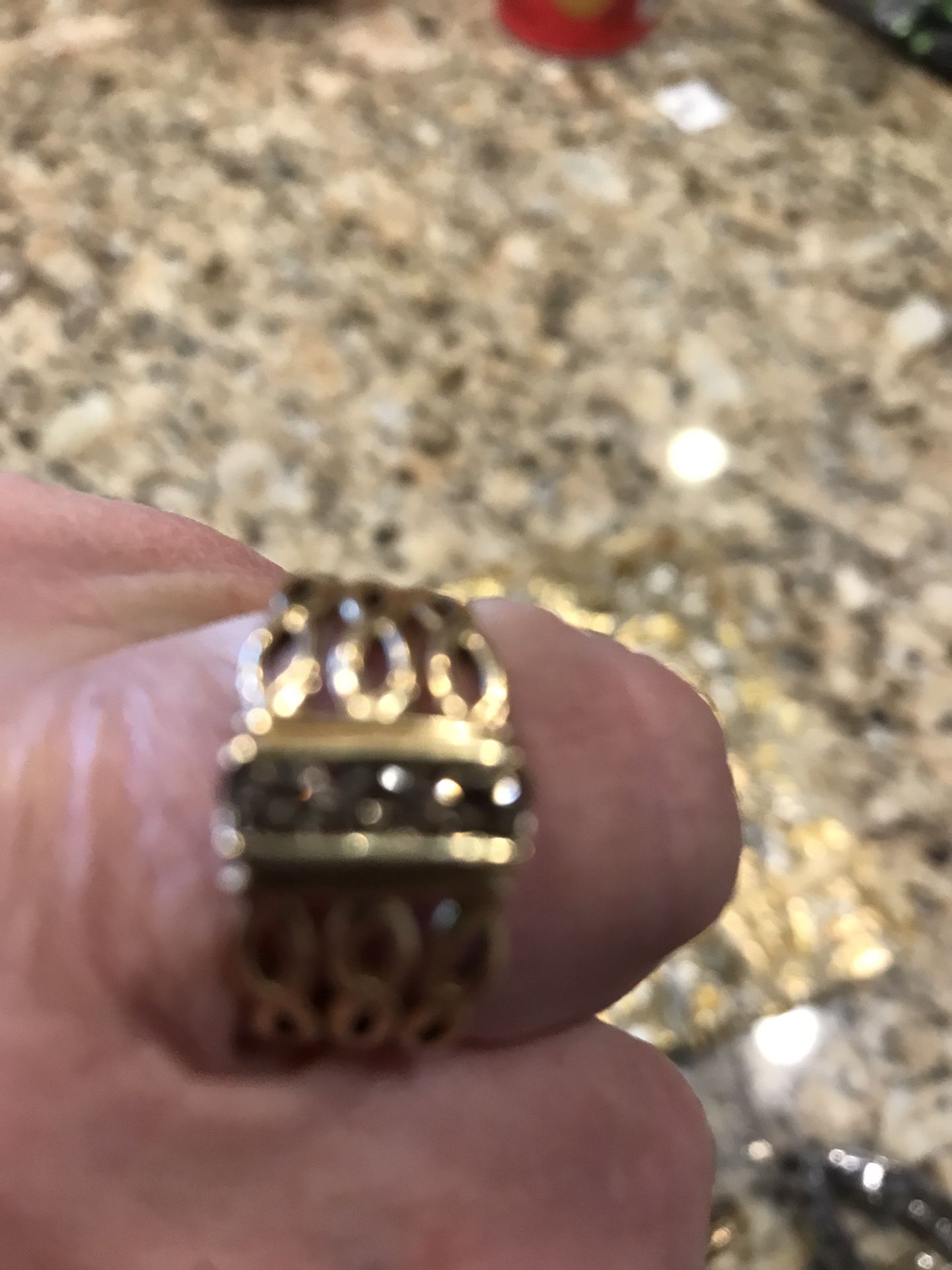 14K Gold Champagne Diamond Ring